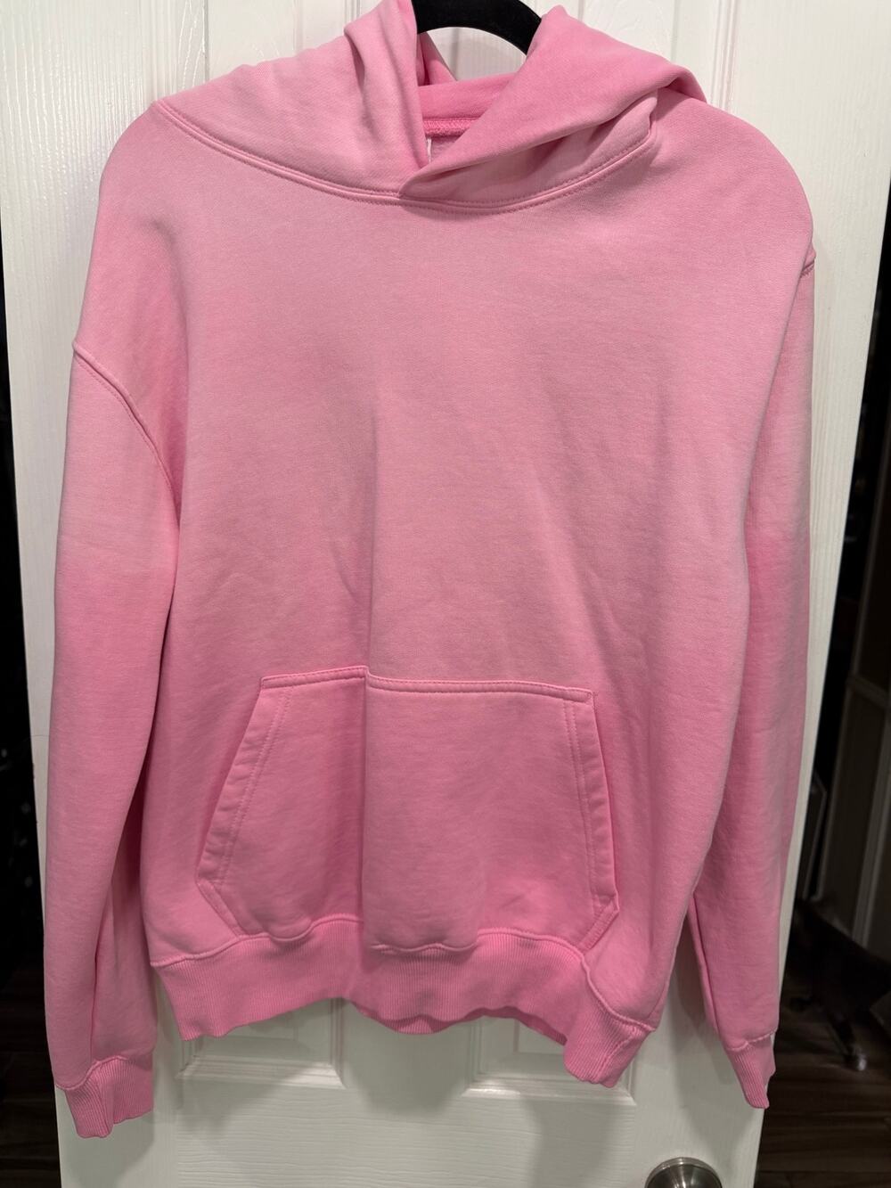 Sun Tees Pink Fleece Pullover Hoodie Small S Heavyweight Oversized Sweatshirt